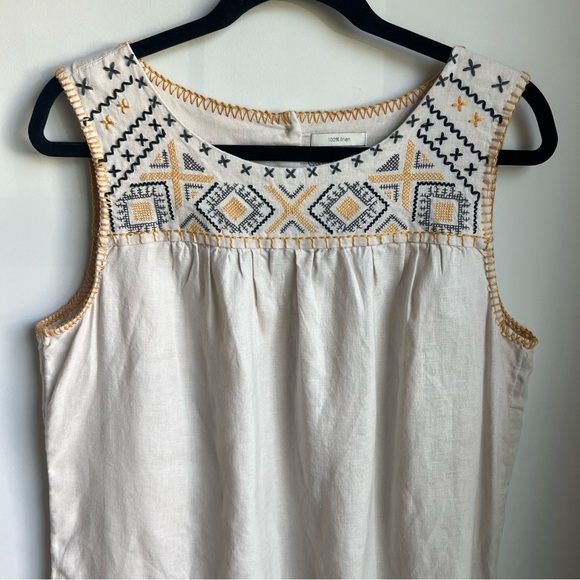 C&C California 100% Linen Dress w/ Embroidery - Large - Picture 4 of 8